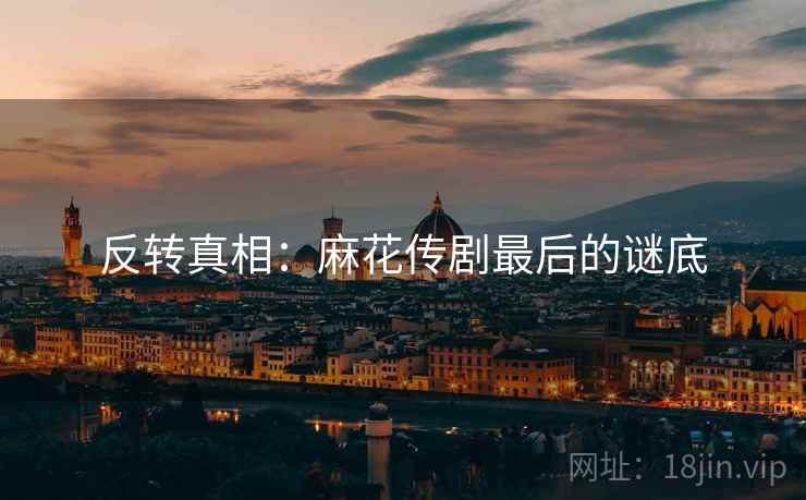 反转真相：麻花传剧最后的谜底