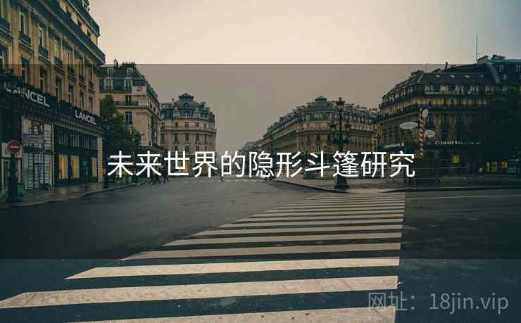 未来世界的隐形斗篷研究