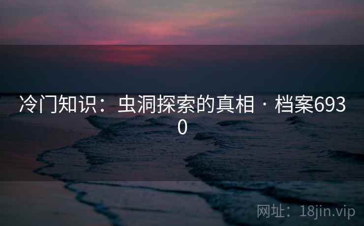 冷门知识:虫洞探索的真相 · 档案6930 冷门知识:虫洞探索的真相 · 档案6930